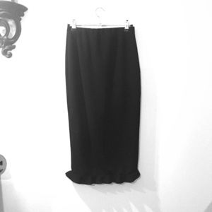SHEIN Black Ruffles Pencil Skirt